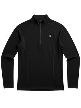 Stoic Merino Wool Quarter Zip Base Layer Long Sleeve Black Size Large